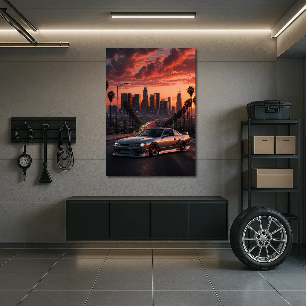 Nissan Silvia S14 Los Angeles Sunset Skyline – Wall Art