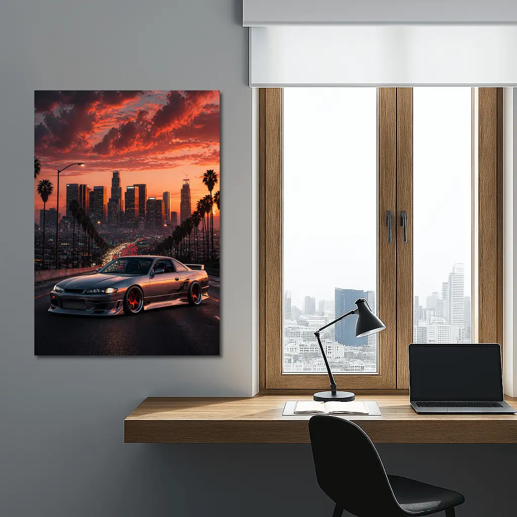 Nissan Silvia S14 Los Angeles Sunset Skyline – Wall Art