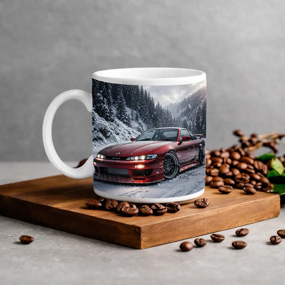 Nissan Silvia S14 Red Snow Forest – Mugs