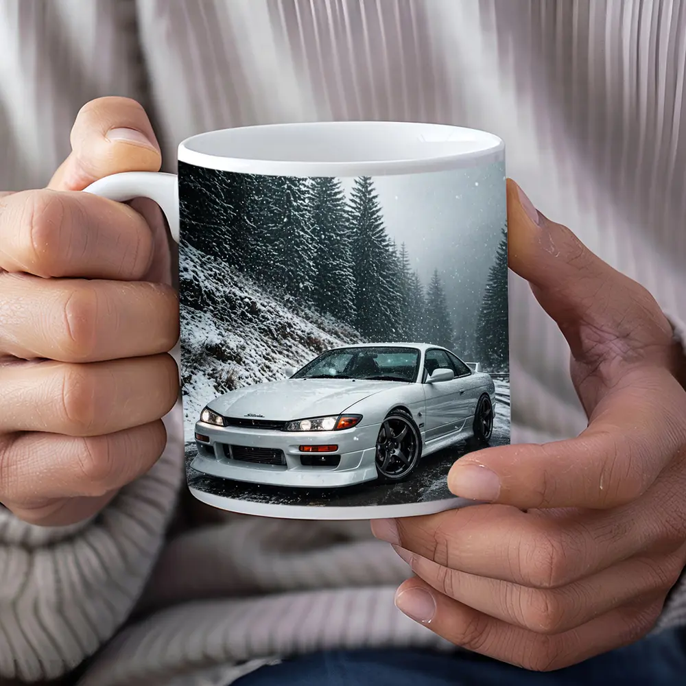Nissan Silvia S14 Snowy Forest Road – Mugs