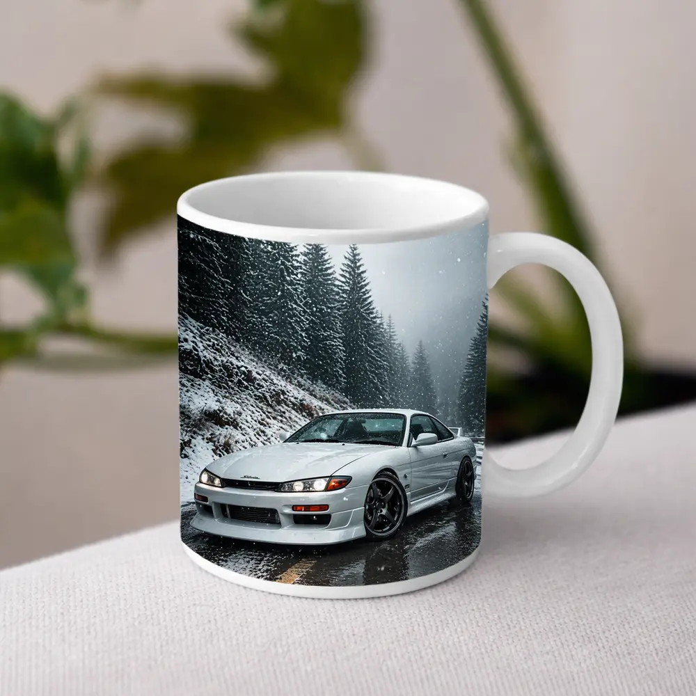 Nissan Silvia S14 Snowy Forest Road – Mugs