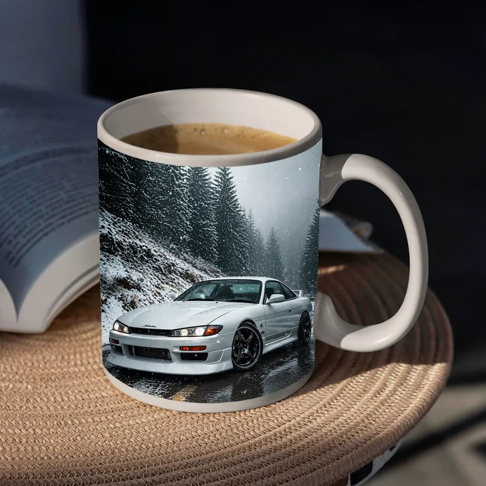 Nissan Silvia S14 Snowy Forest Road – Mugs