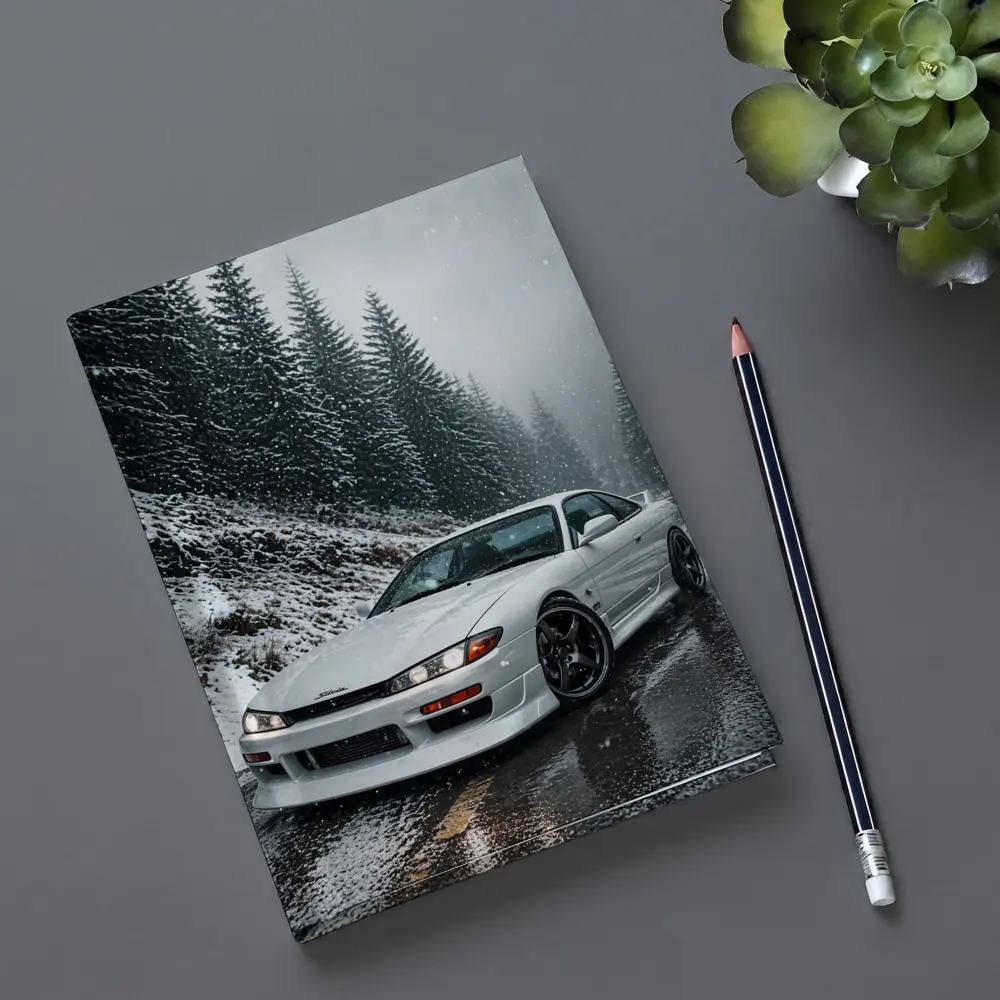 Nissan Silvia S14 Snowy Forest Road – Notebooks