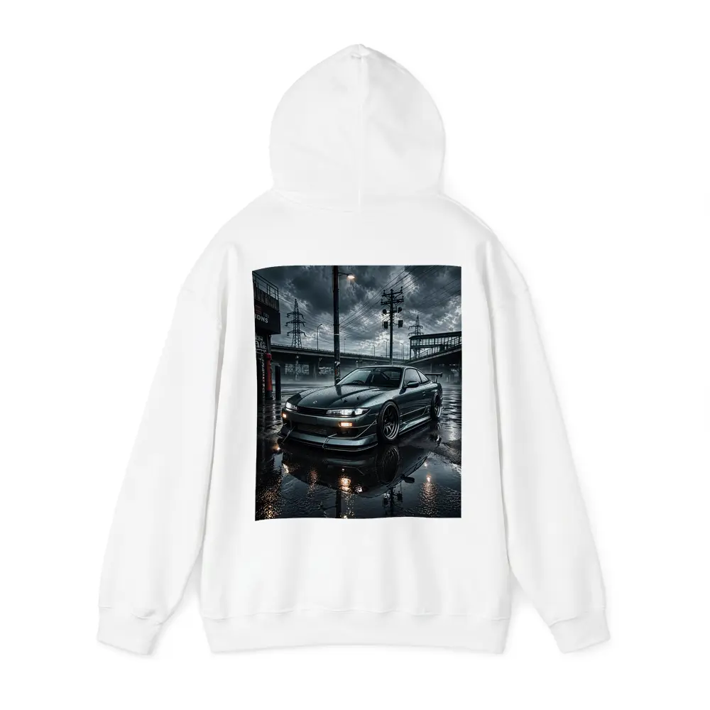 Nissan Silvia S14 Rainy Urban Night Scene – Hoodies