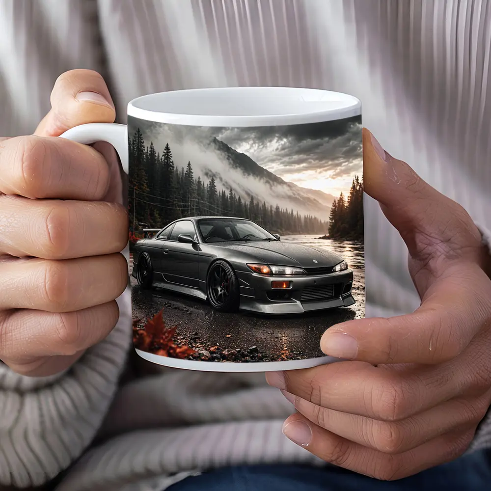 Nissan Silvia S14 Moody Mountain Forest Scene – Mugs