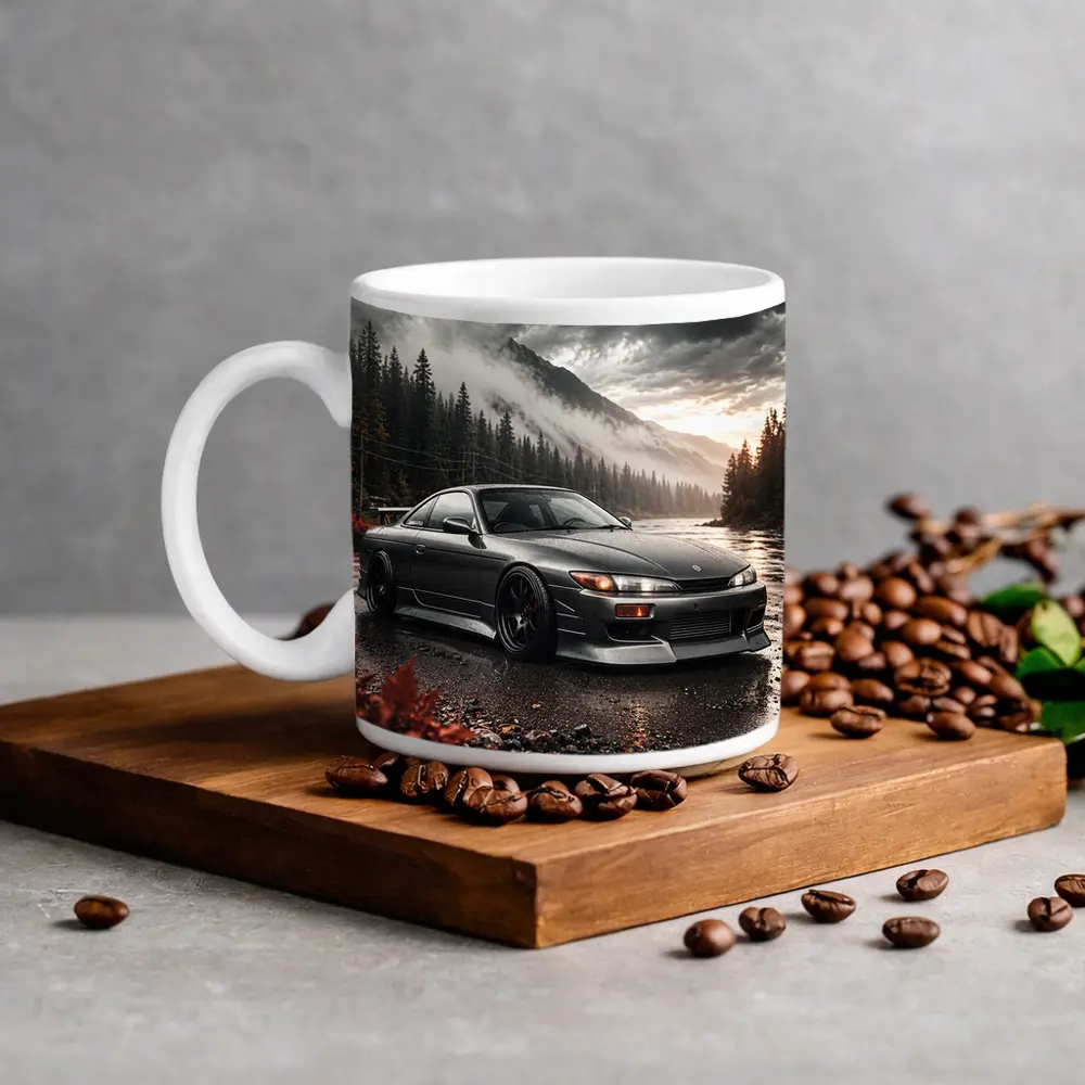 Nissan Silvia S14 Moody Mountain Forest Scene – Mugs