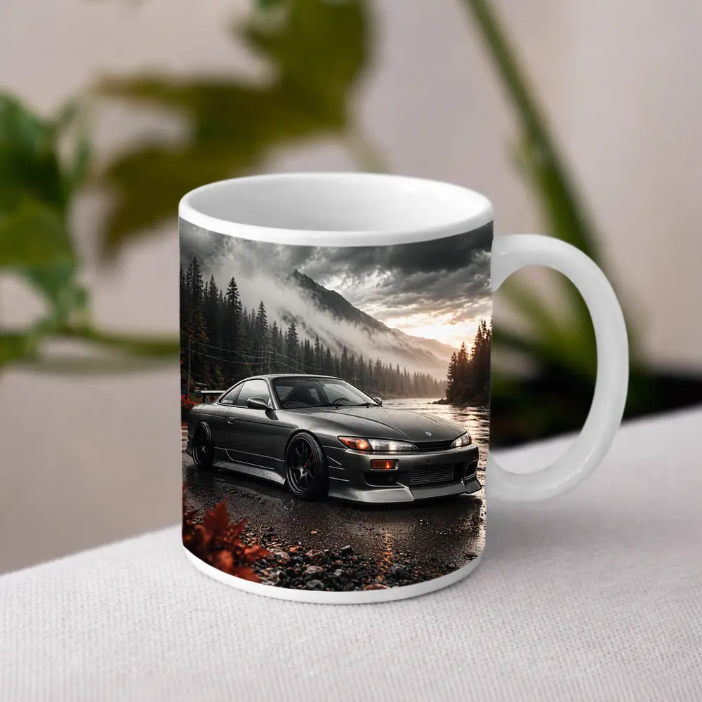 Nissan Silvia S14 Moody Mountain Forest Scene – Mugs