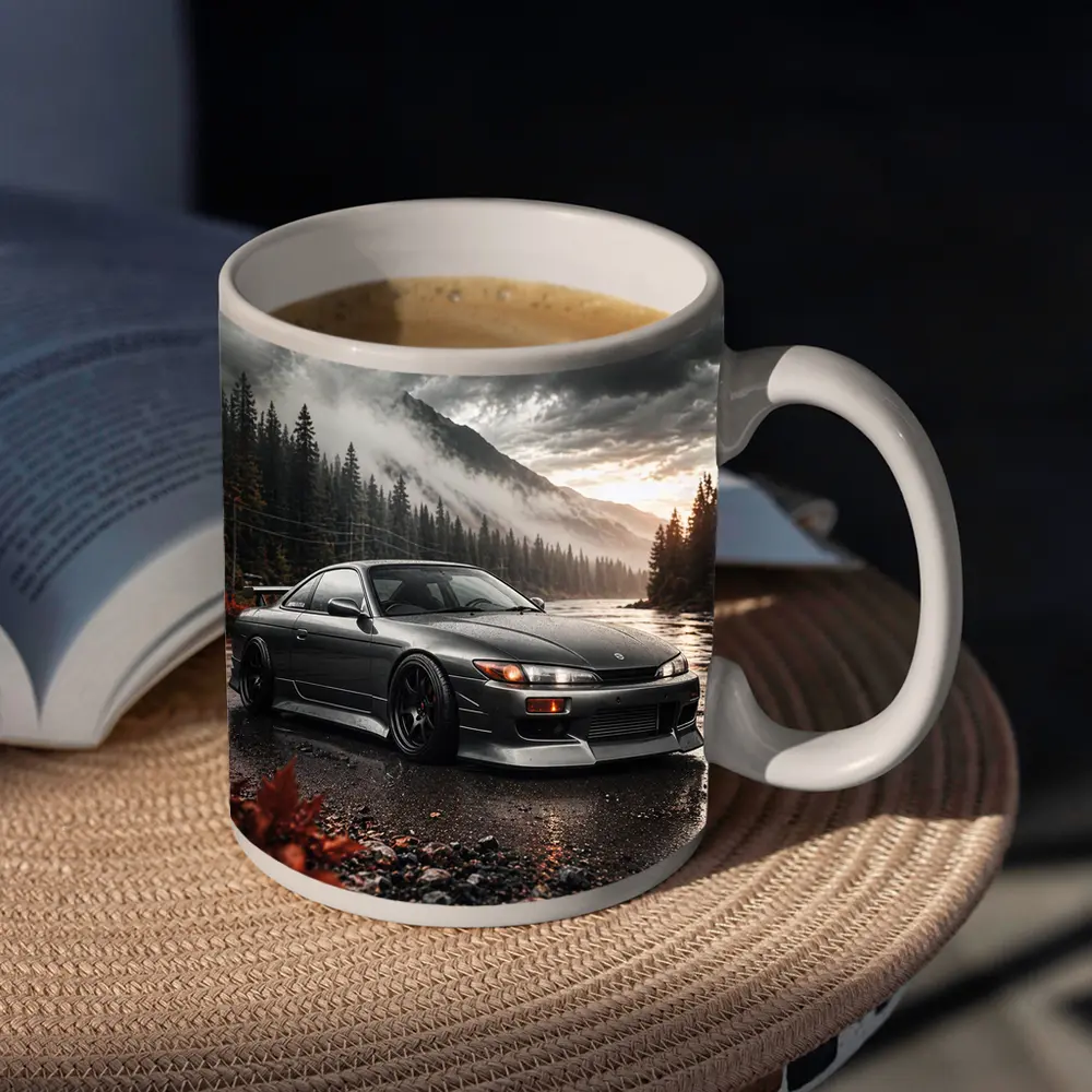 Nissan Silvia S14 Moody Mountain Forest Scene – Mugs