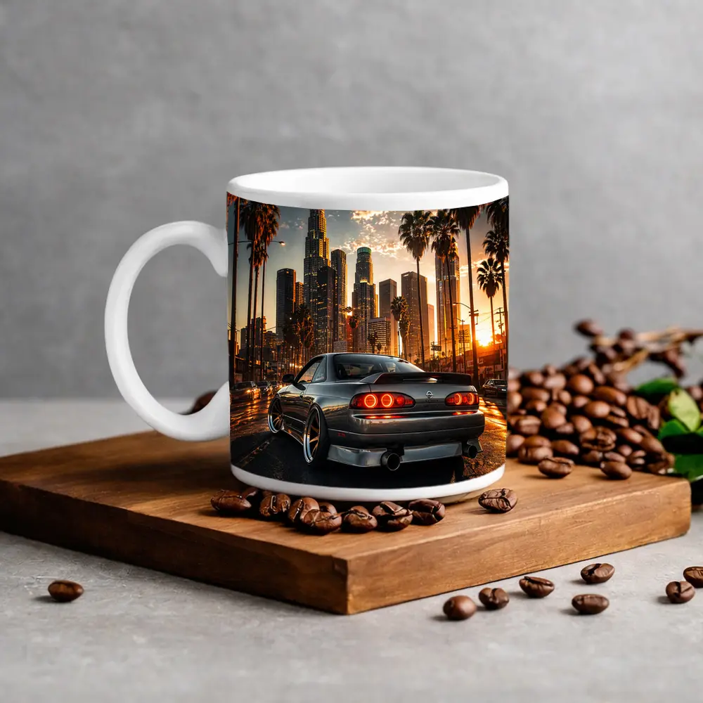 Nissan Silvia S14 Los Angeles City Sunset – Mugs