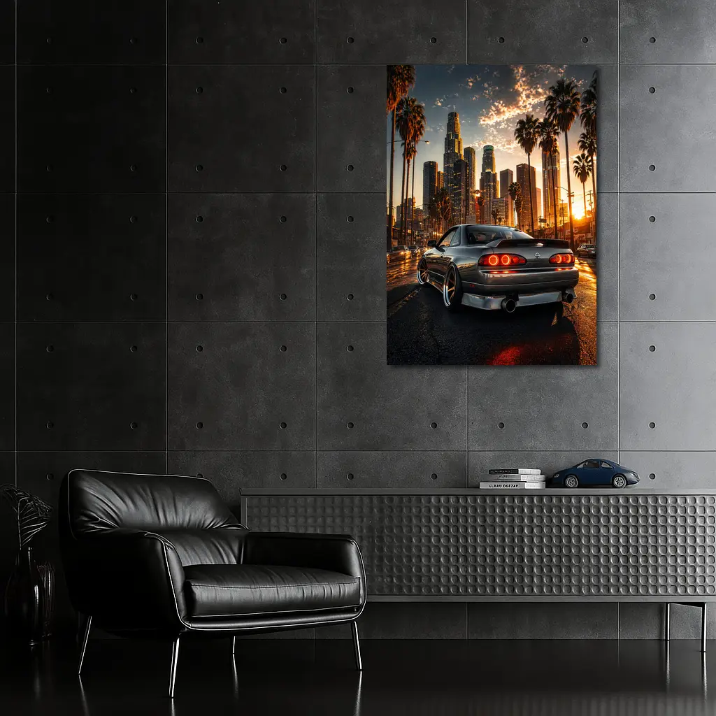 Nissan Silvia S14 Los Angeles City Sunset – Wall Art