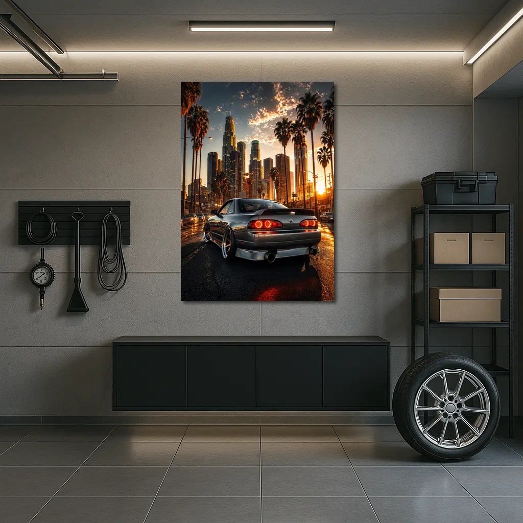 Nissan Silvia S14 Los Angeles City Sunset – Wall Art
