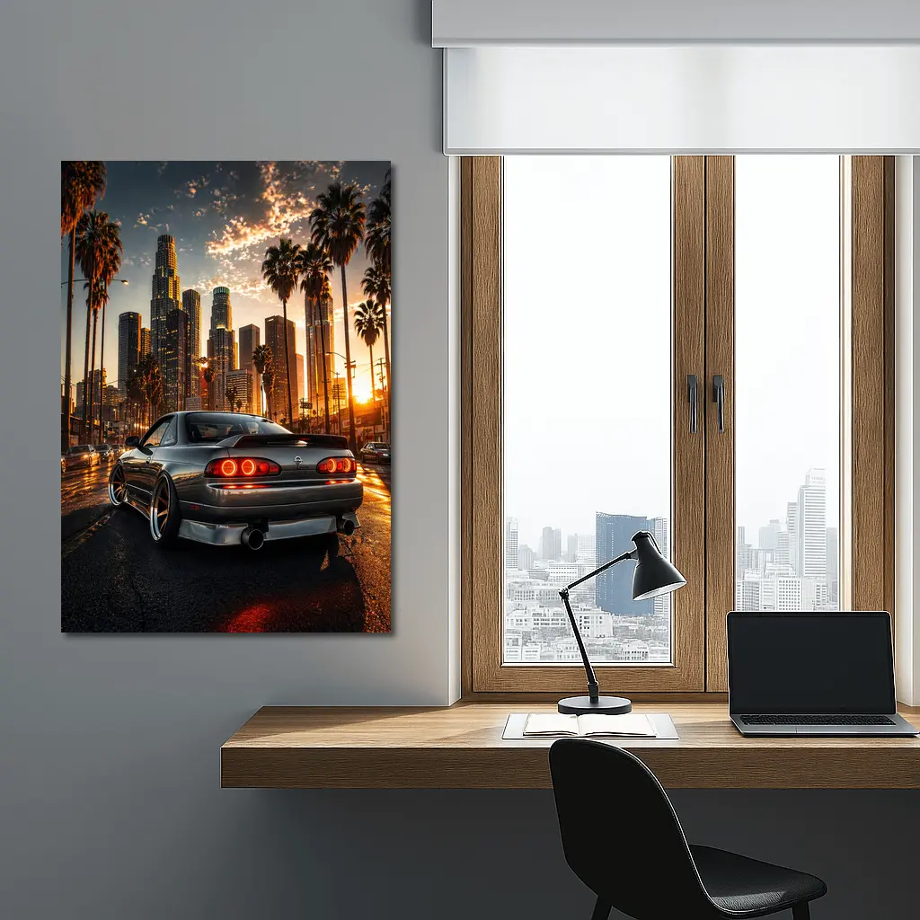 Nissan Silvia S14 Los Angeles City Sunset – Wall Art