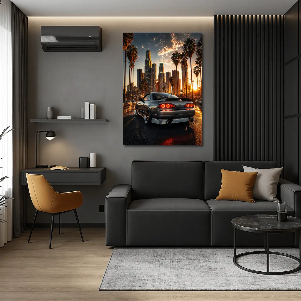 Nissan Silvia S14 Los Angeles City Sunset – Wall Art