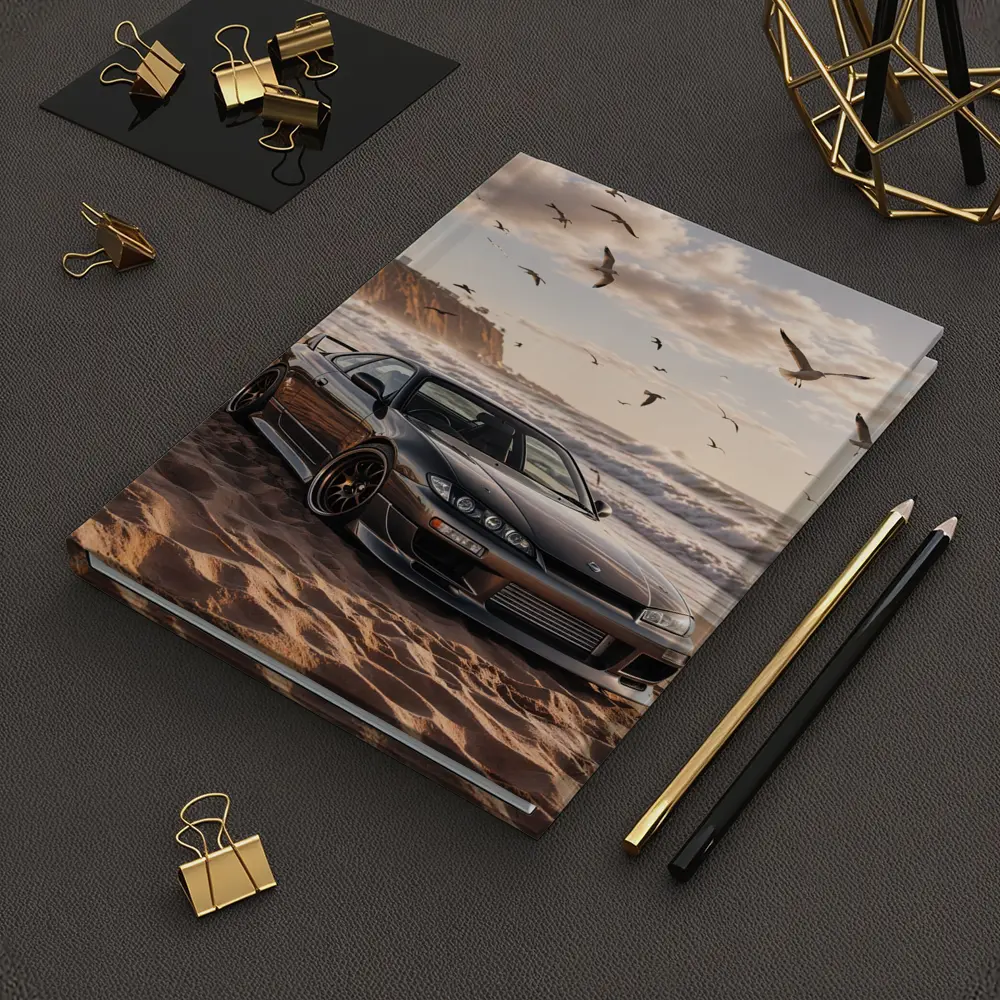 Nissan Silvia S15 Parked On Sandy Beach – Notebooks