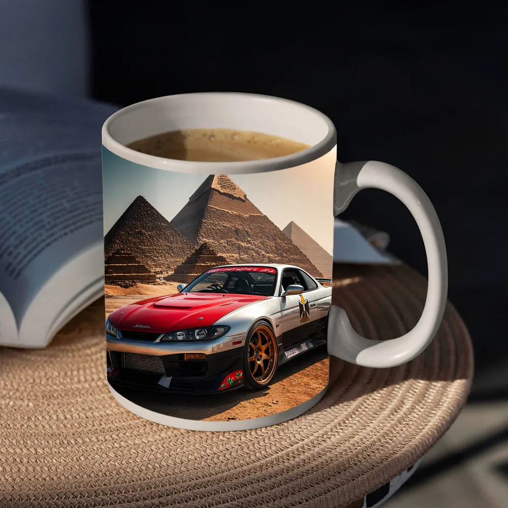 Nissan Silvia S15 Egypt Pyramids Background – Mugs