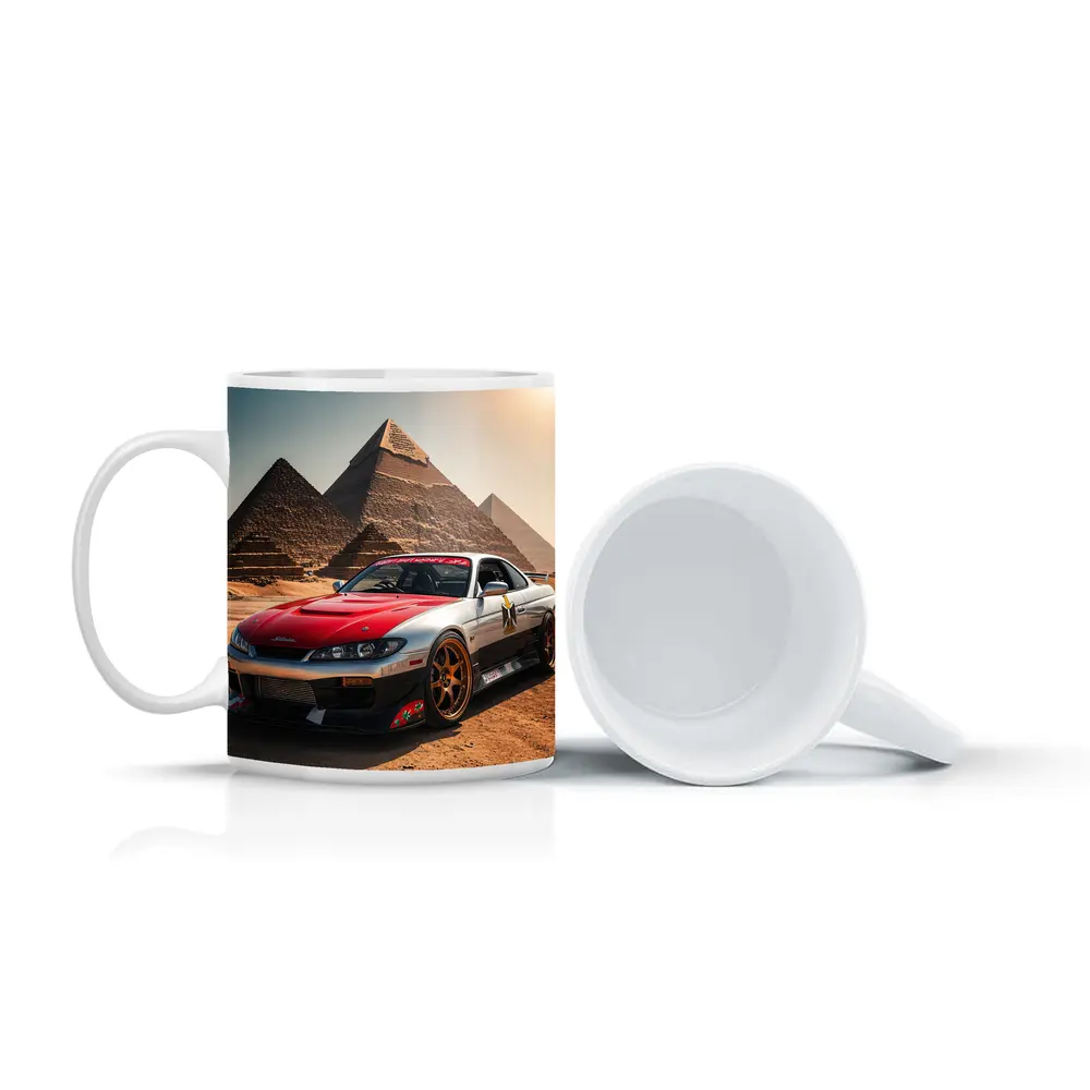 Nissan Silvia S15 Egypt Pyramids Background – Mugs