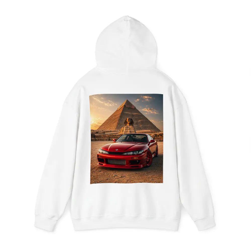 Nissan Silvia Red Car Egypt Pyramids Sunset – Hoodies