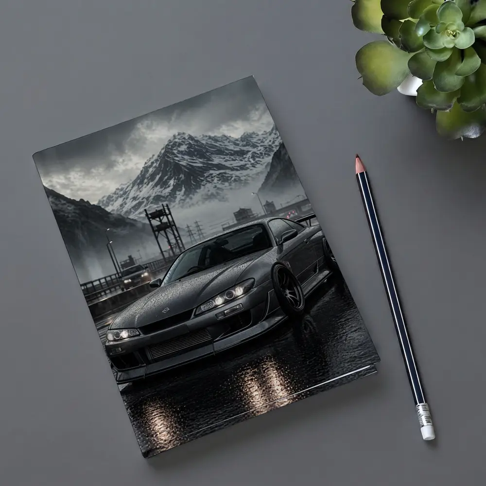 Nissan Silvia S15 Rainy Mountain Road – Notebooks