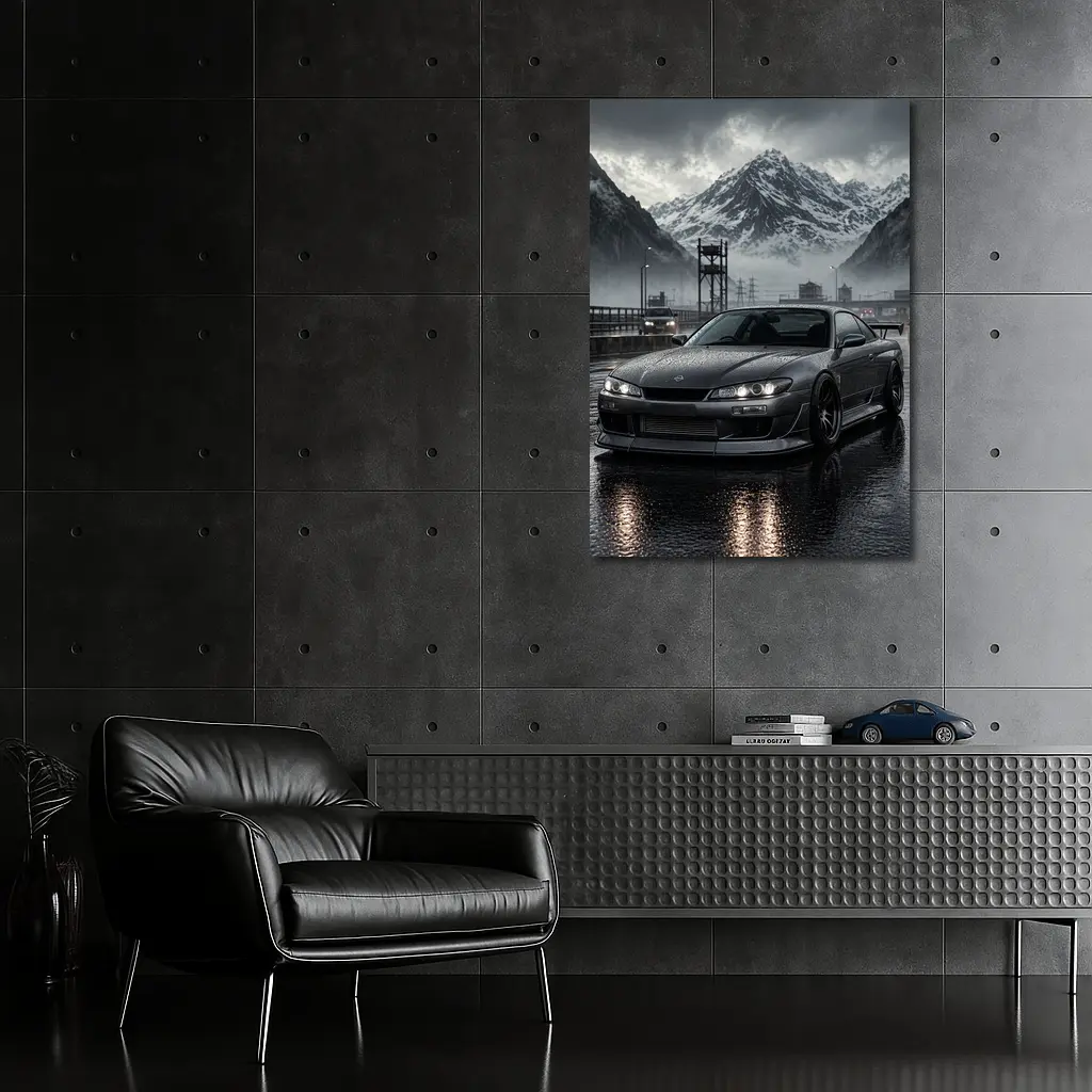 Nissan Silvia S15 Rainy Mountain Road – Wall Art