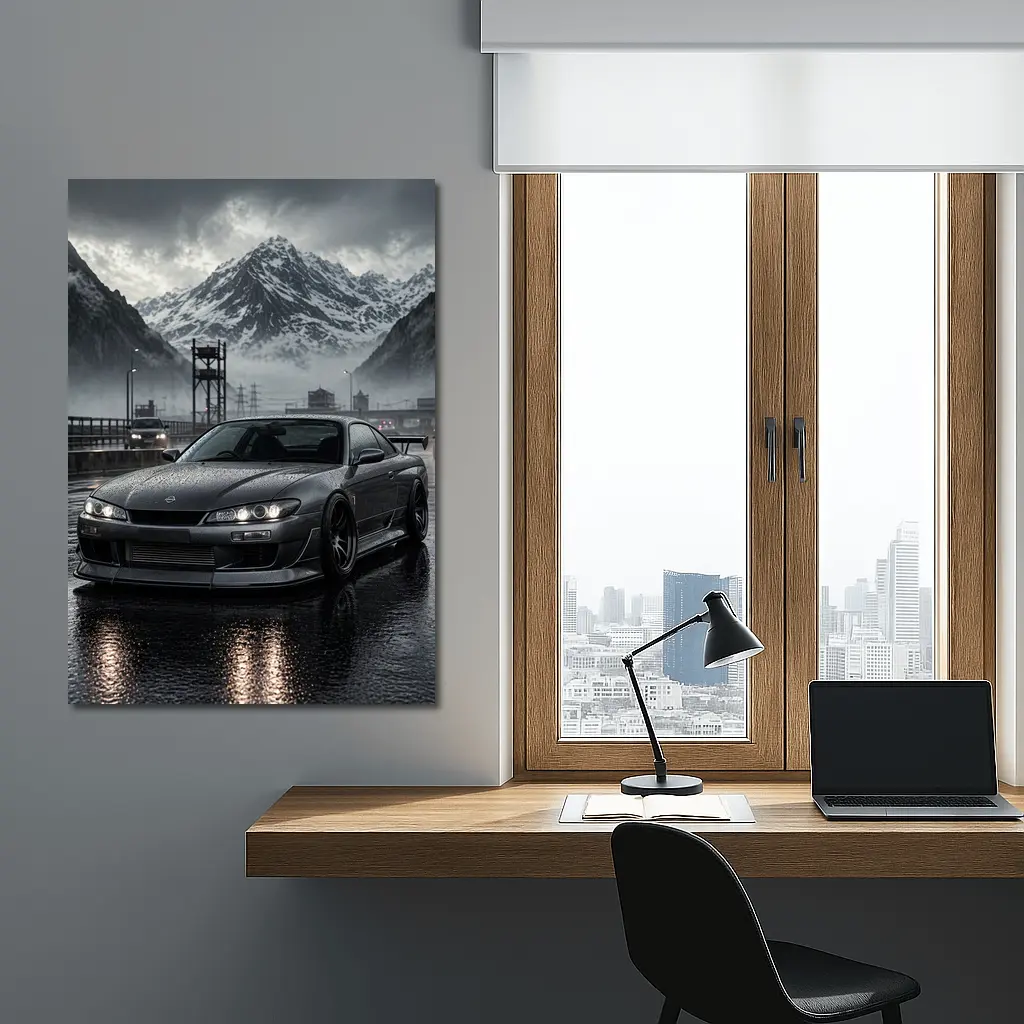 Nissan Silvia S15 Rainy Mountain Road – Wall Art