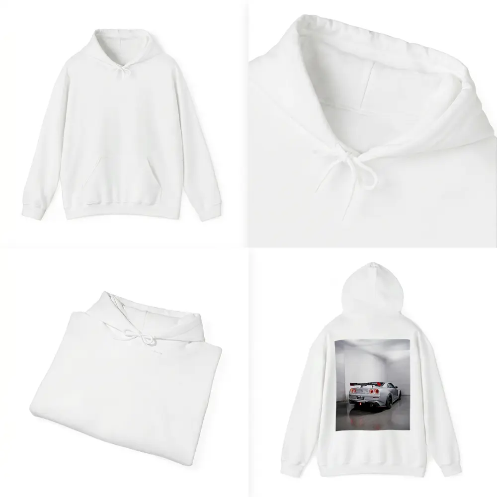 Nissan GT-R Silver Rear Studio Shot – Hoodies