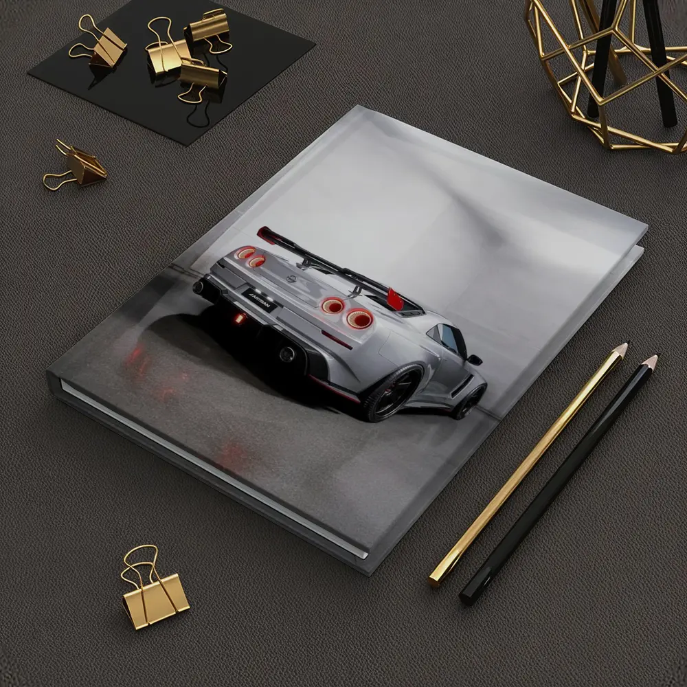 Nissan GT-R Silver Rear Studio Shot – Notebooks