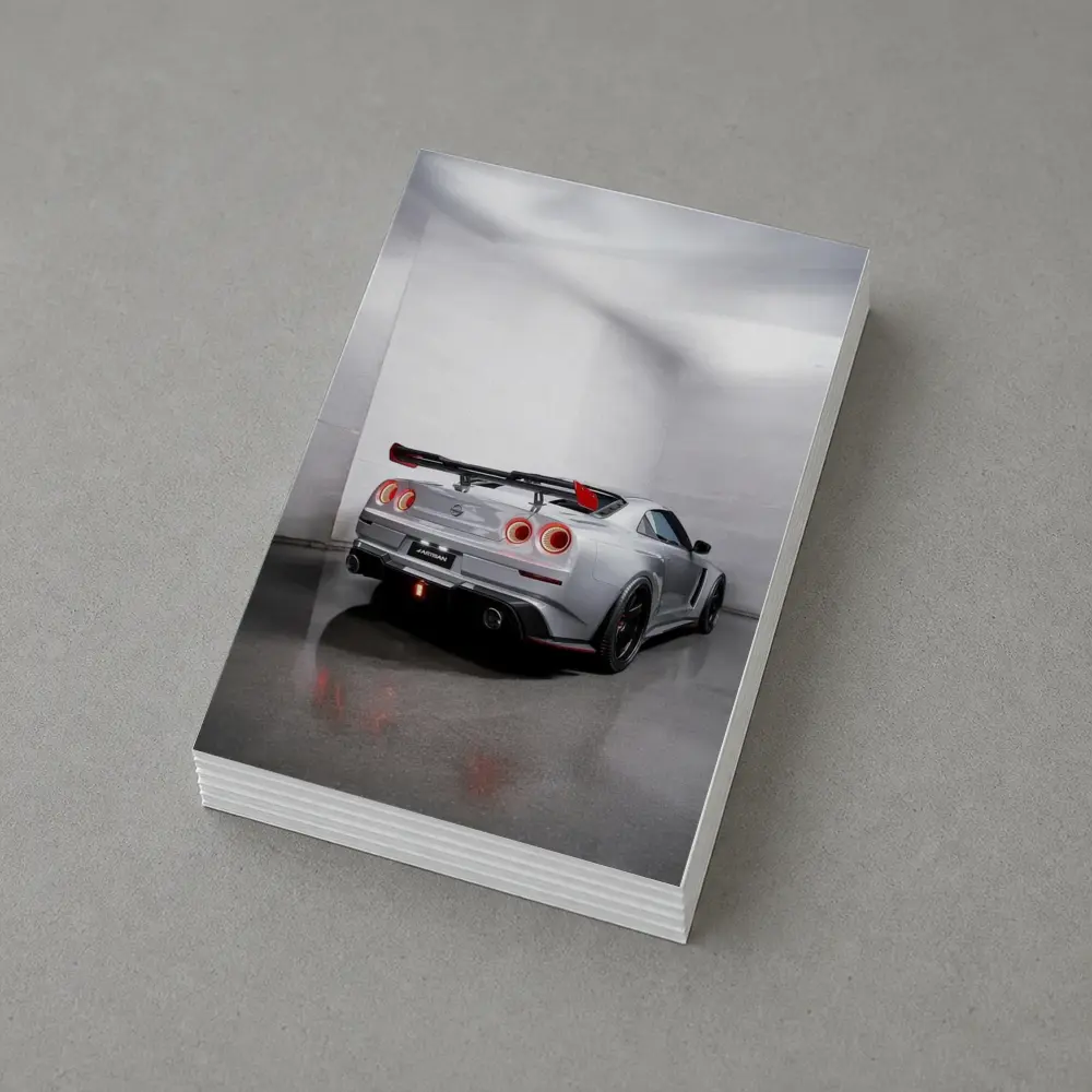 Nissan GT-R Silver Rear Studio Shot – Postcards