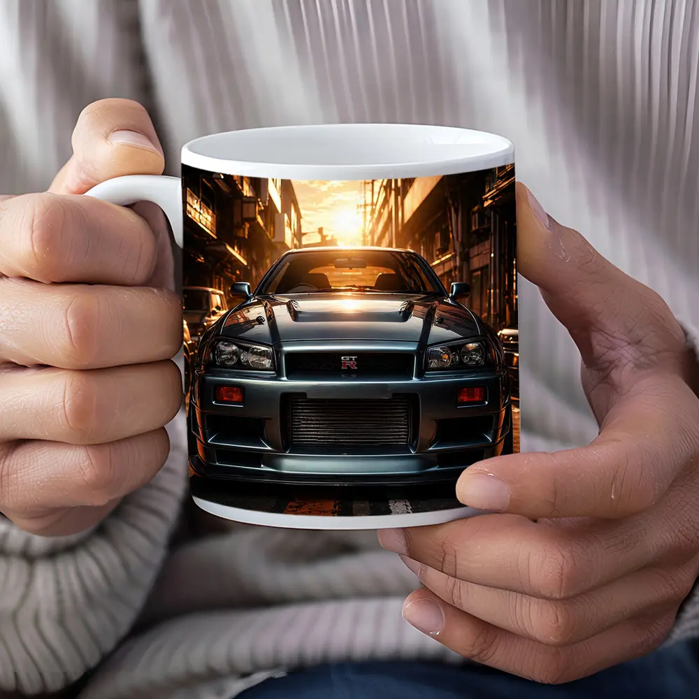 Nissan Skyline GT-R Front Urban Sunset – Mugs