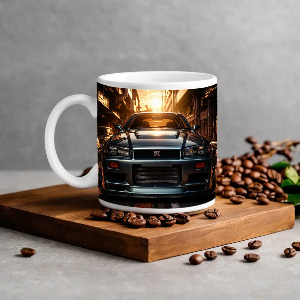 Nissan Skyline GT-R Front Urban Sunset – Mugs