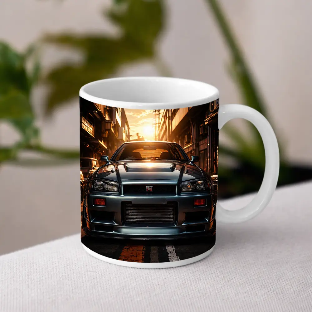 Nissan Skyline GT-R Front Urban Sunset – Mugs