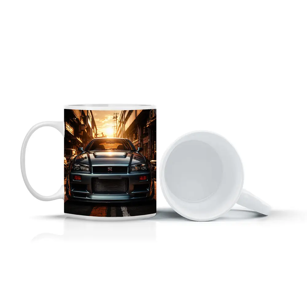 Nissan Skyline GT-R Front Urban Sunset – Mugs