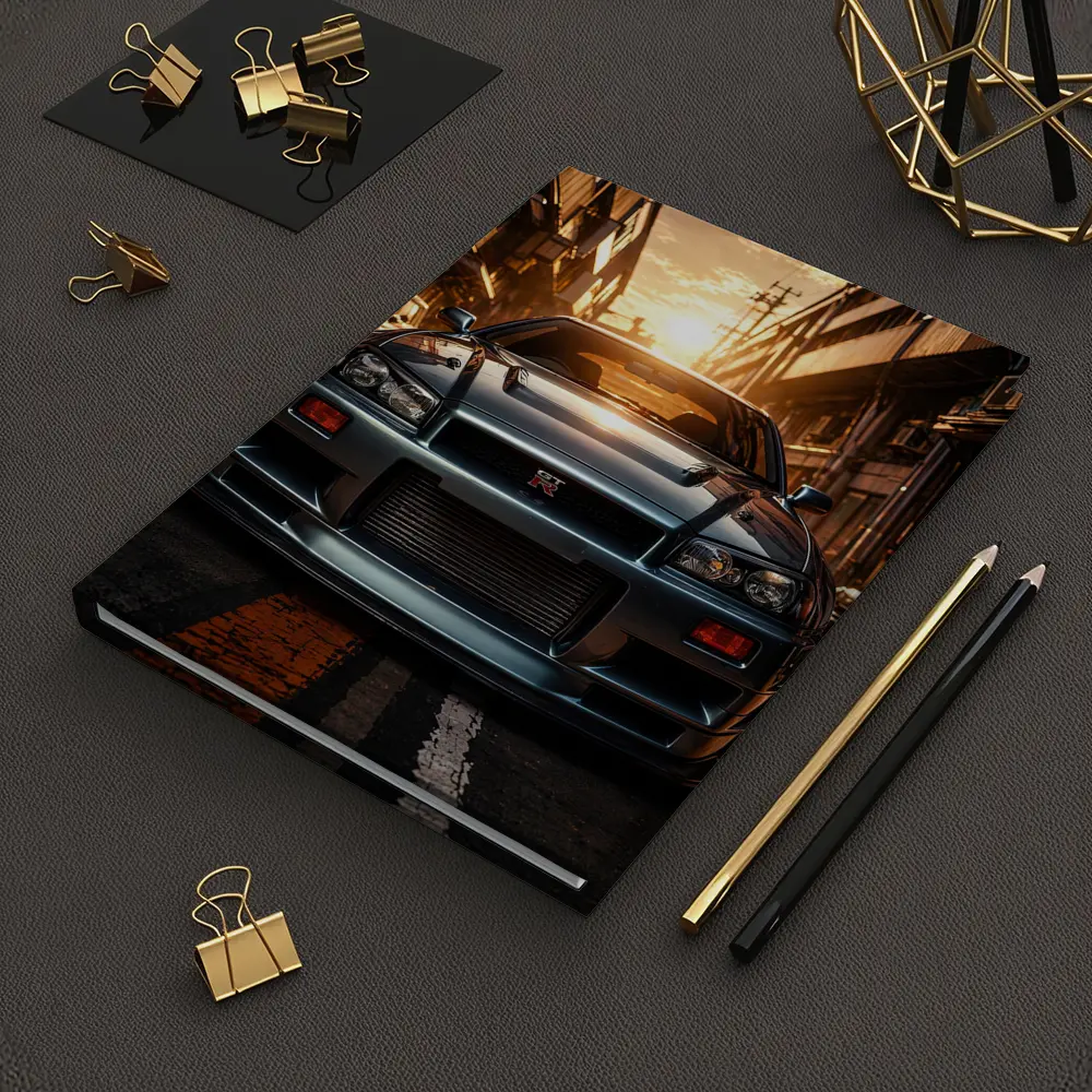 Nissan Skyline GT-R Front Urban Sunset – Notebooks