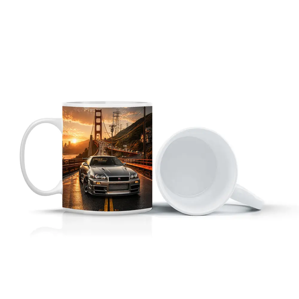 Nissan Skyline GT-R Golden Gate Bridge Sunset – Mugs
