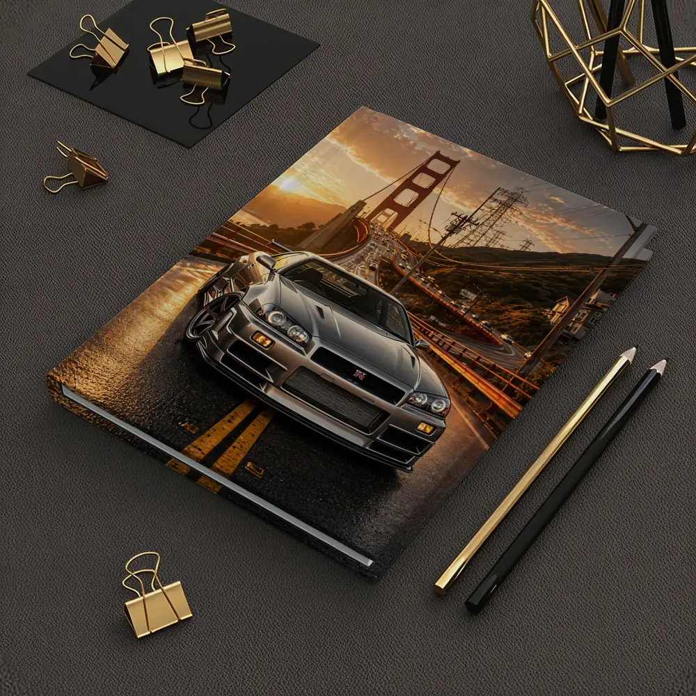 Nissan Skyline GT-R Golden Gate Bridge Sunset – Notebooks