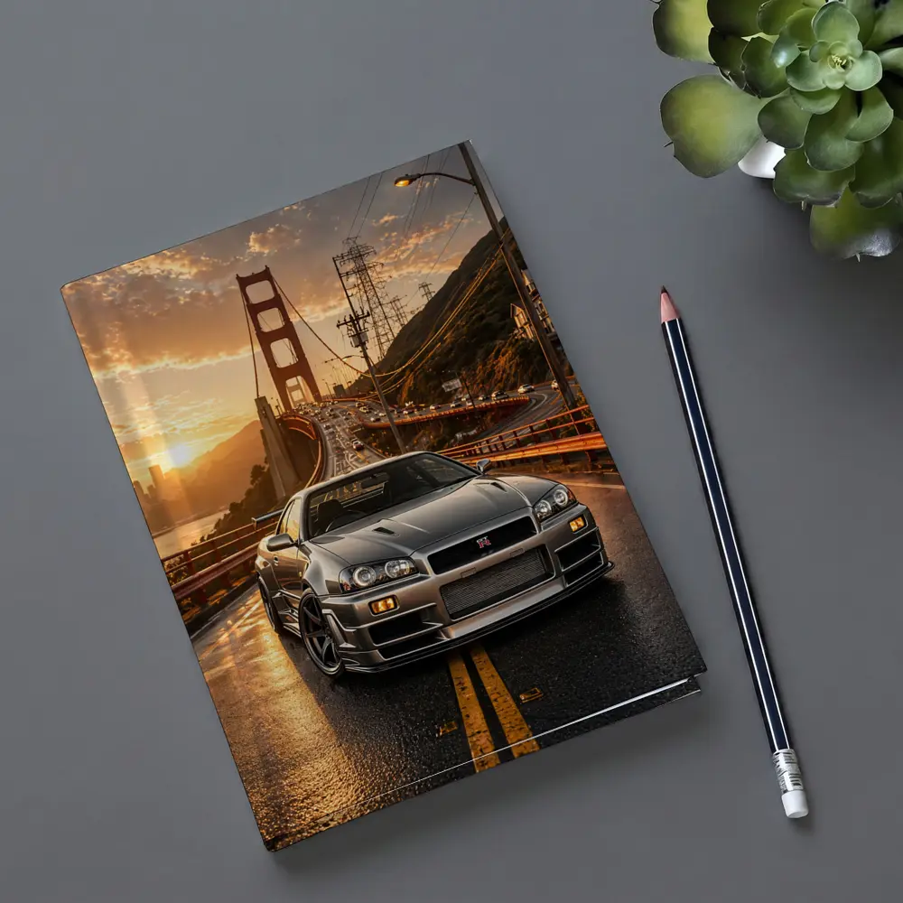 Nissan Skyline GT-R Golden Gate Bridge Sunset – Notebooks