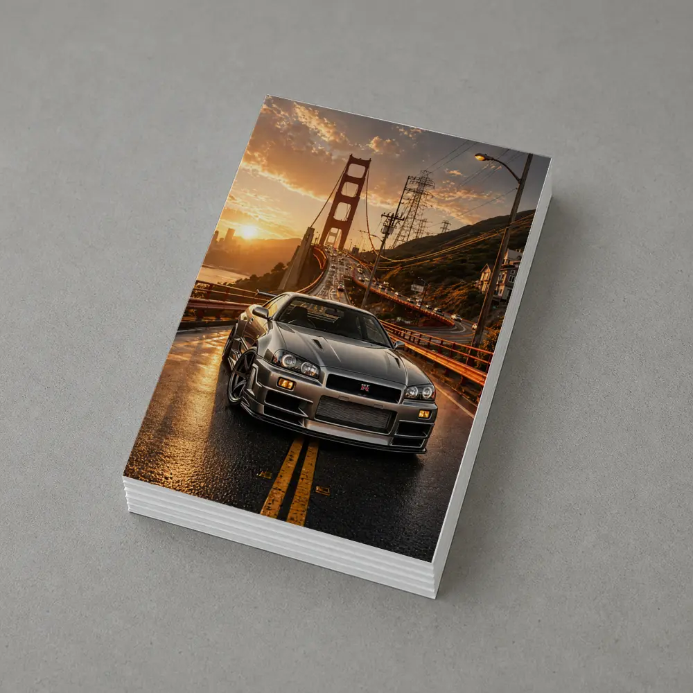 Nissan Skyline GT-R Golden Gate Bridge Sunset – Postcards