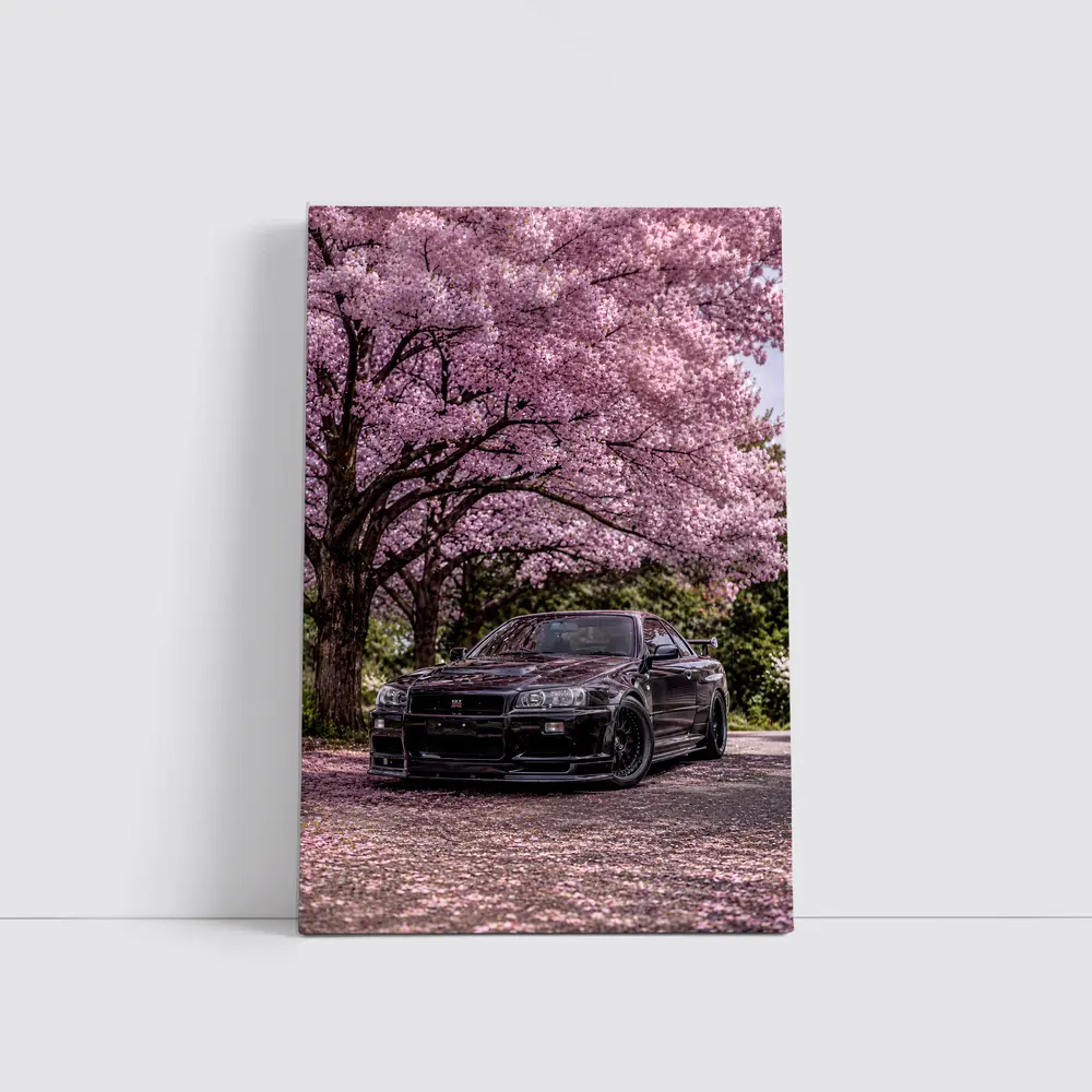 Nissan Skyline GT-R R34 Cherry Blossoms – Wall Art