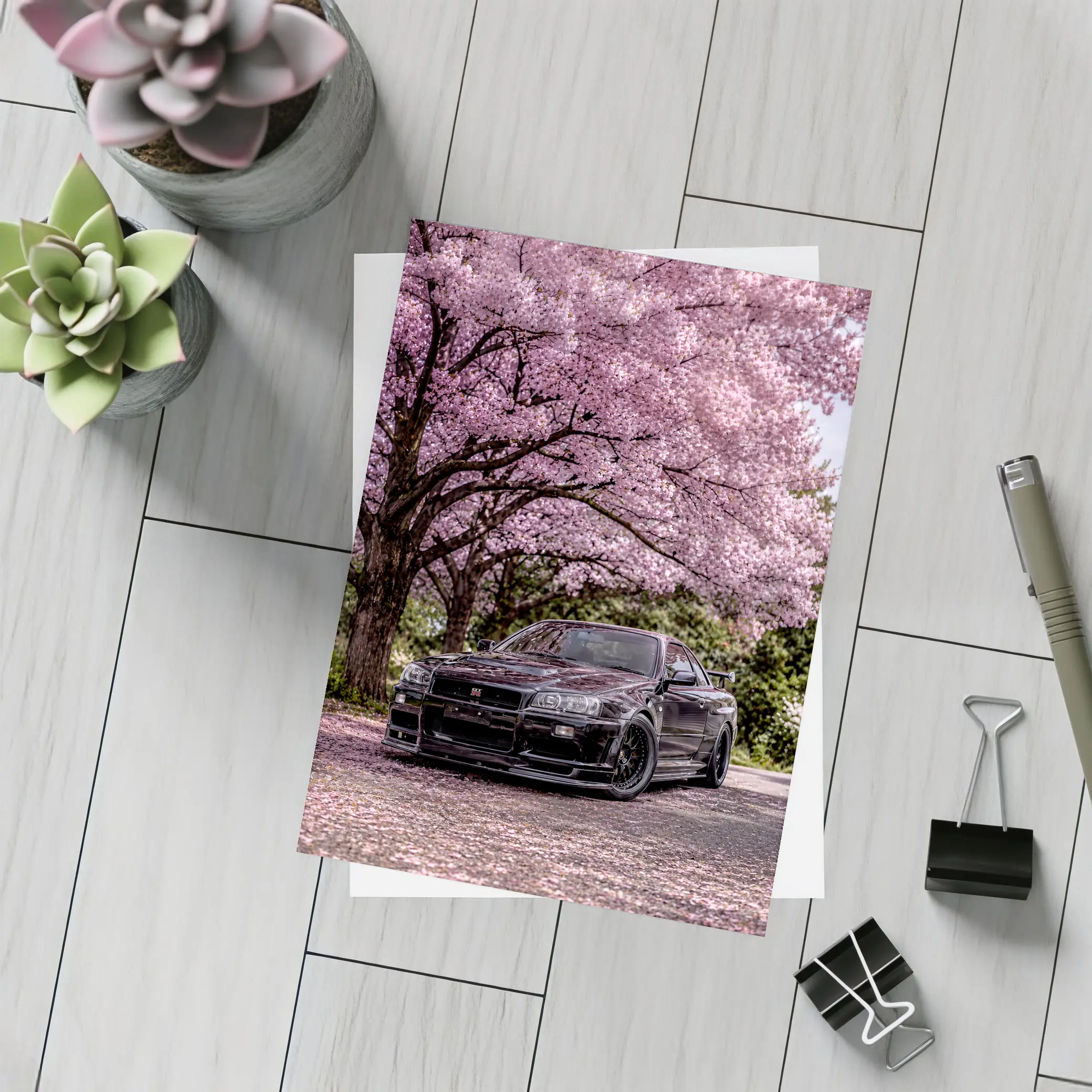 Nissan Skyline GT-R R34 Cherry Blossoms – Postcards