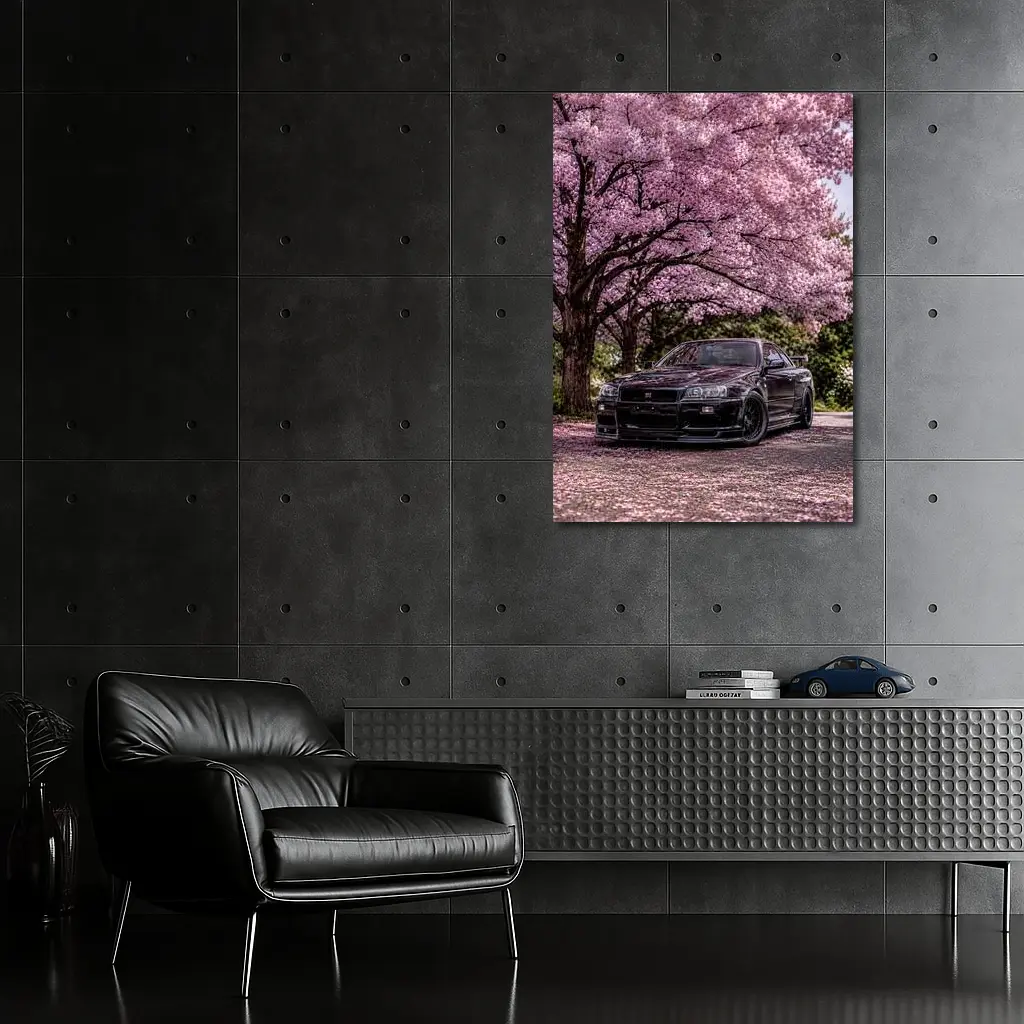 Nissan Skyline GT-R R34 Cherry Blossoms – Wall Art