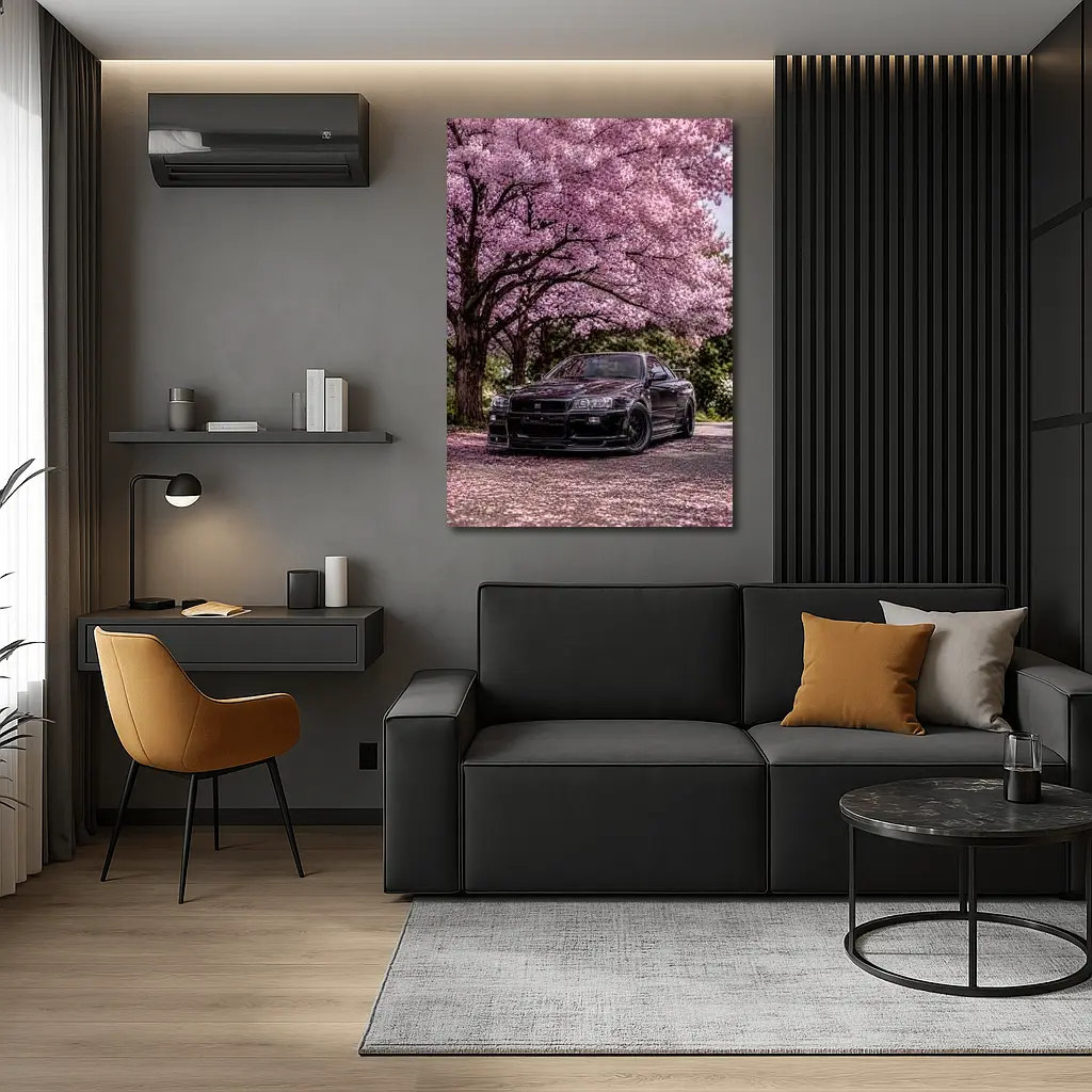 Nissan Skyline GT-R R34 Cherry Blossoms – Wall Art