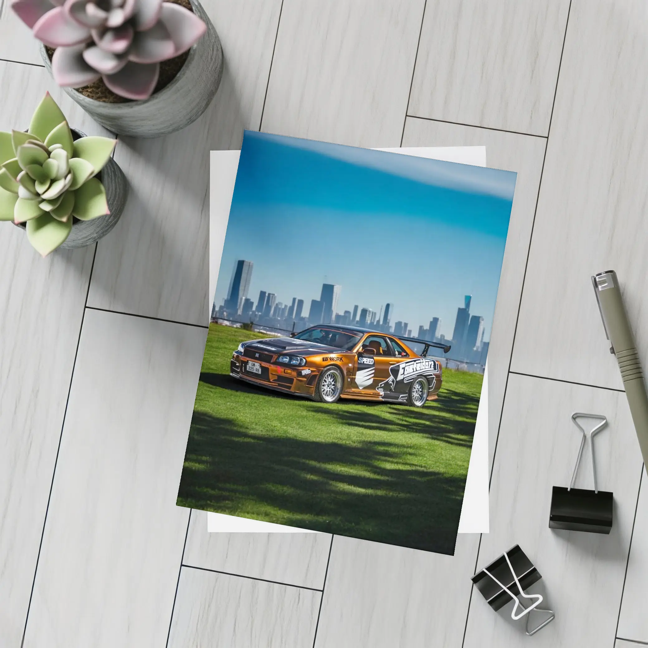 Nissan Skyline GTR R34 City Skyline – Postcards