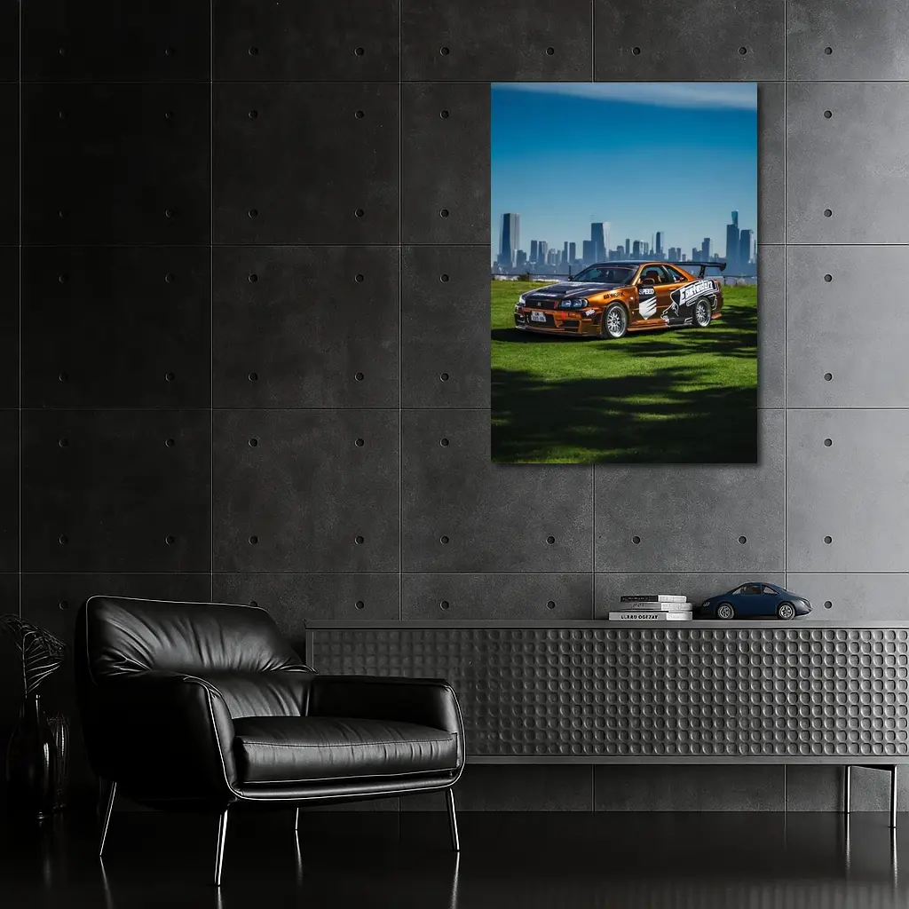 Nissan Skyline GTR R34 City Skyline – Wall Art