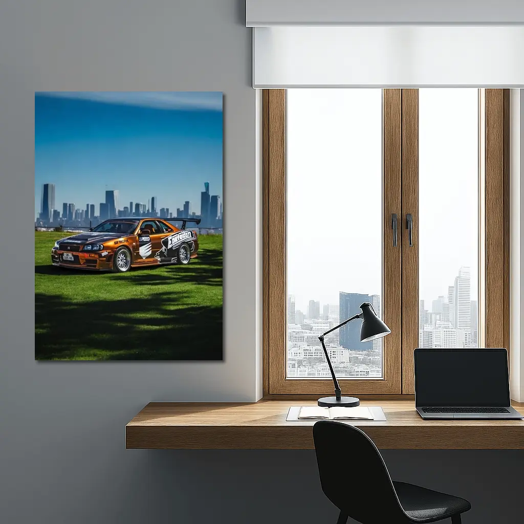 Nissan Skyline GTR R34 City Skyline – Wall Art