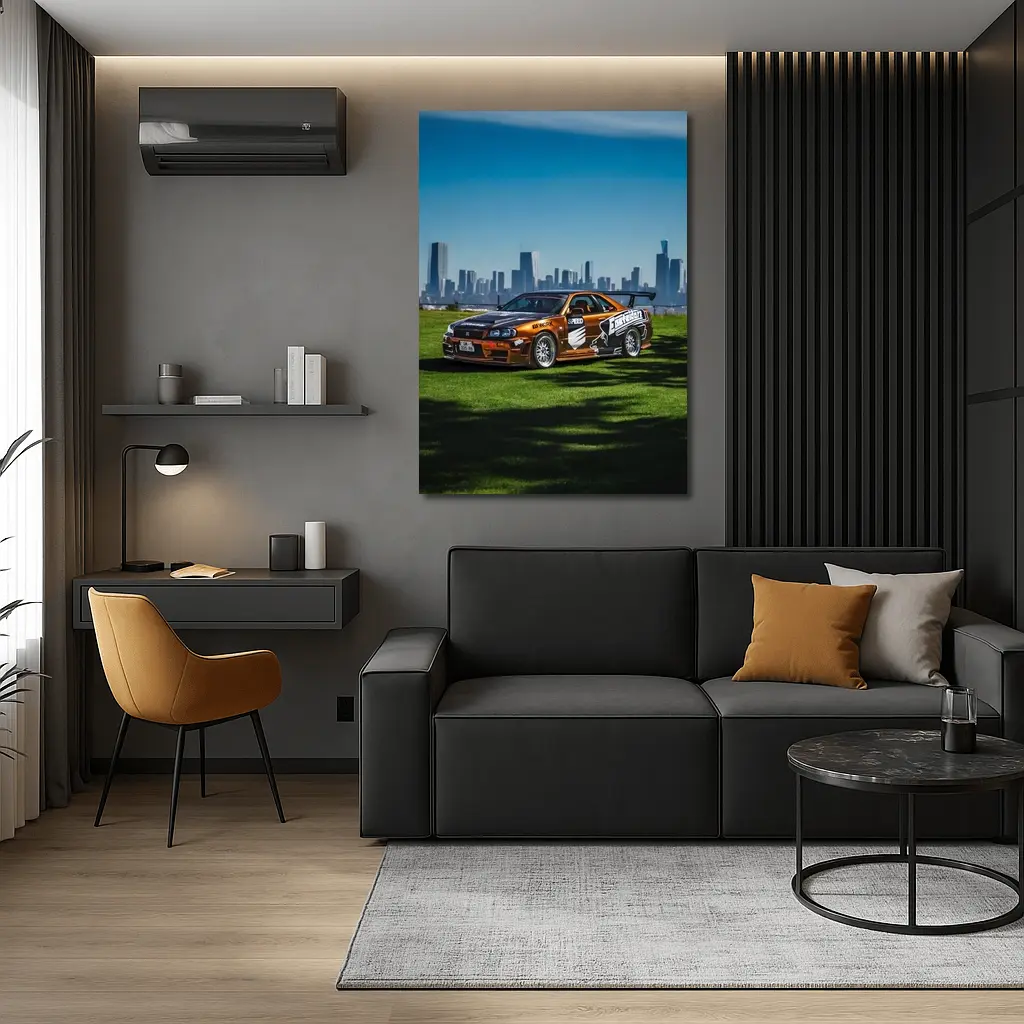 Nissan Skyline GTR R34 City Skyline – Wall Art