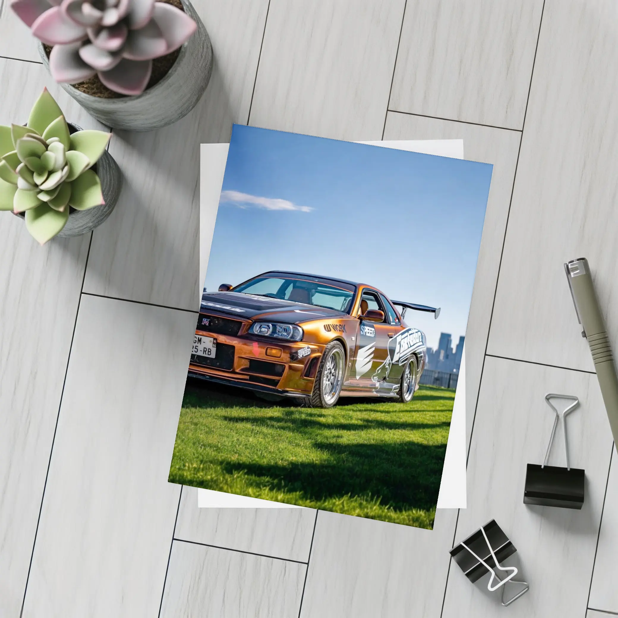 Nissan Skyline GT-R R34 New York Skyline – Postcards