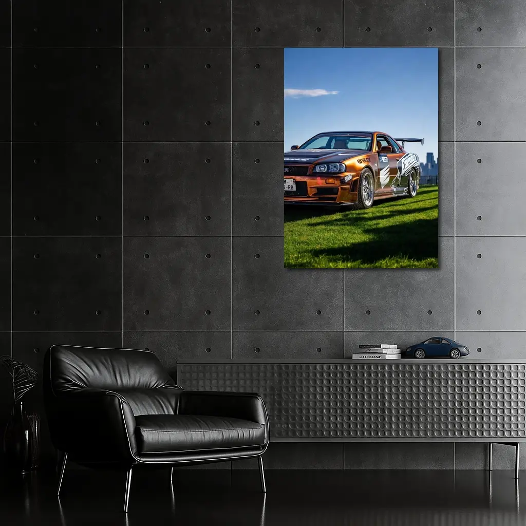 Nissan Skyline GT-R R34 New York Skyline – Wall Art
