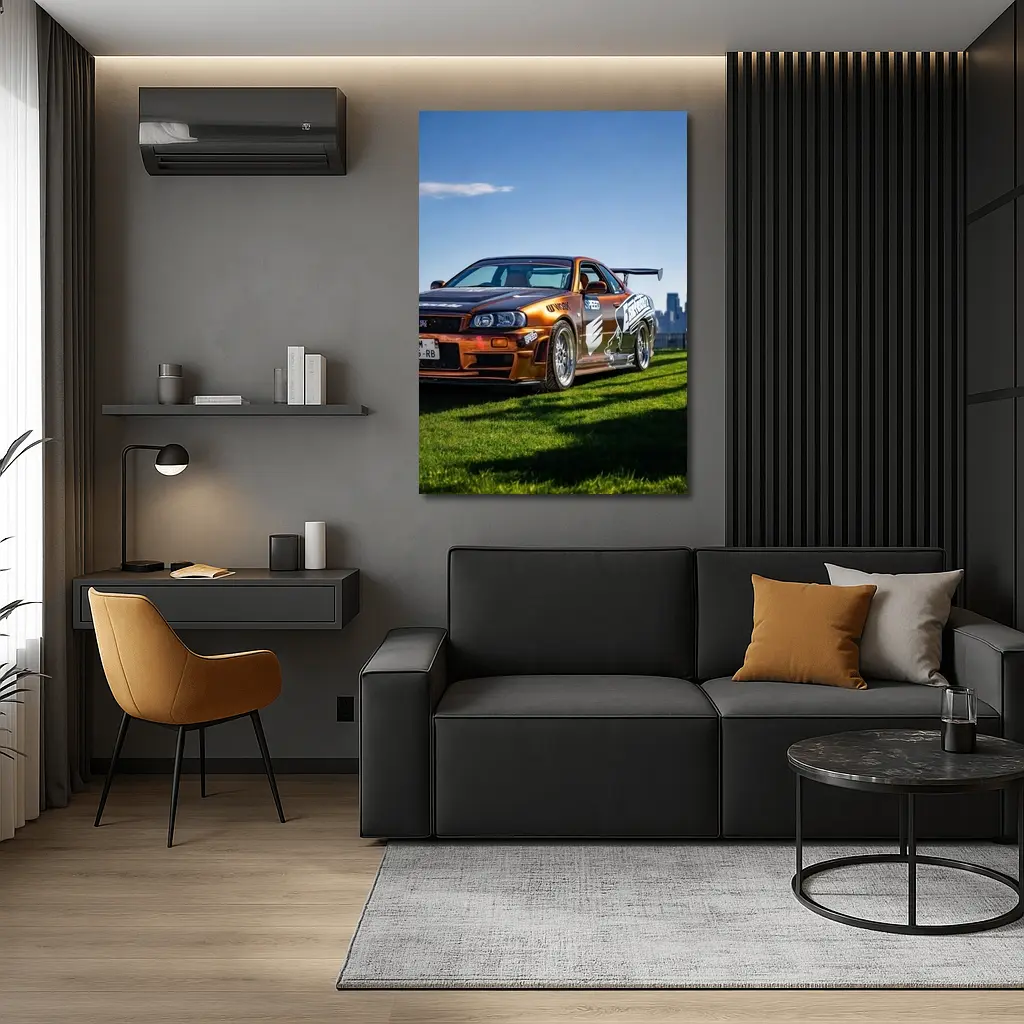 Nissan Skyline GT-R R34 New York Skyline – Wall Art