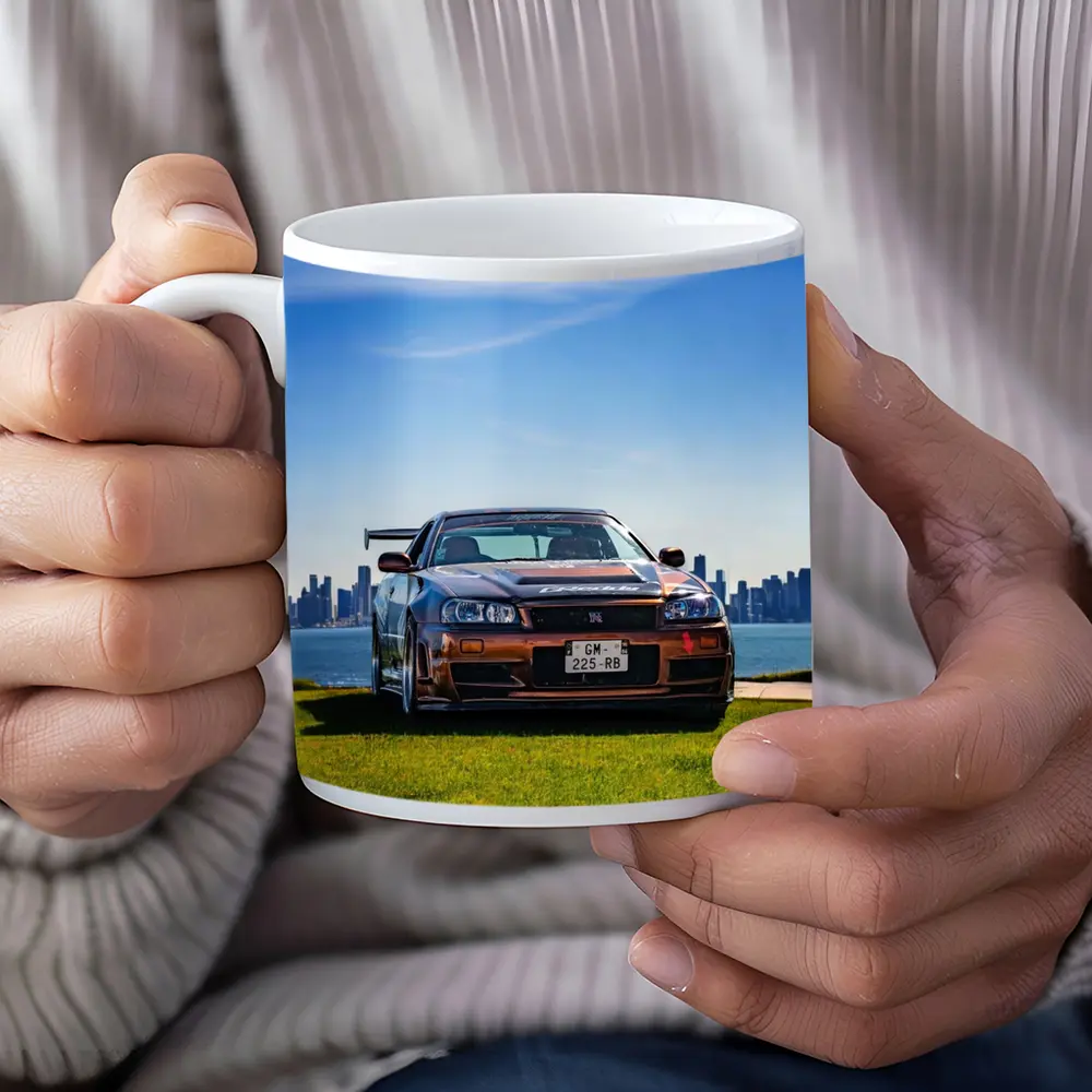Nissan Skyline GT-R R34 City Skyline View – Mugs