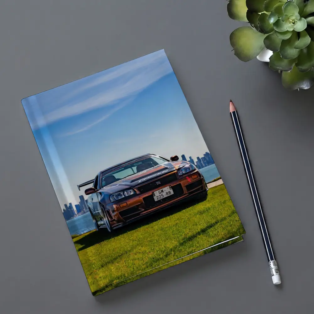 Nissan Skyline GT-R R34 City Skyline View – Notebooks
