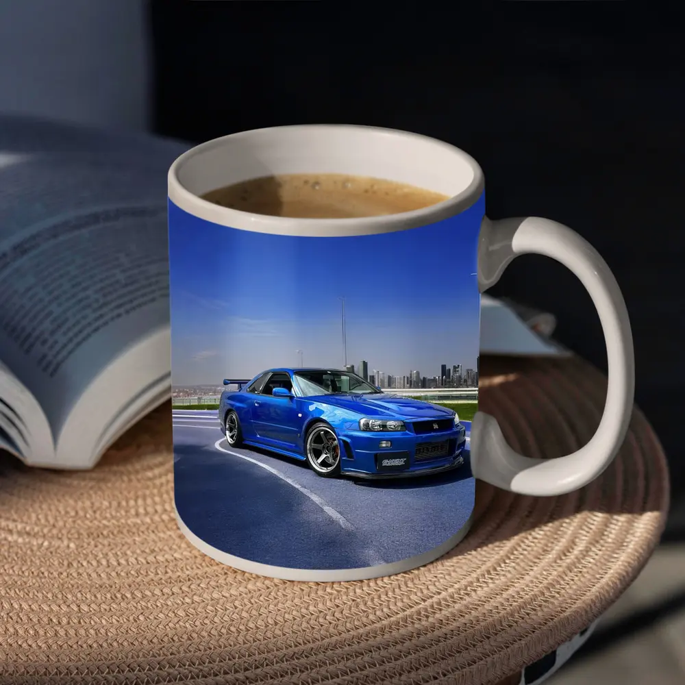 Nissan Skyline GT-R R34 Blue City – Mugs